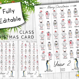 Tarjeta de Navidad de clase personalizada