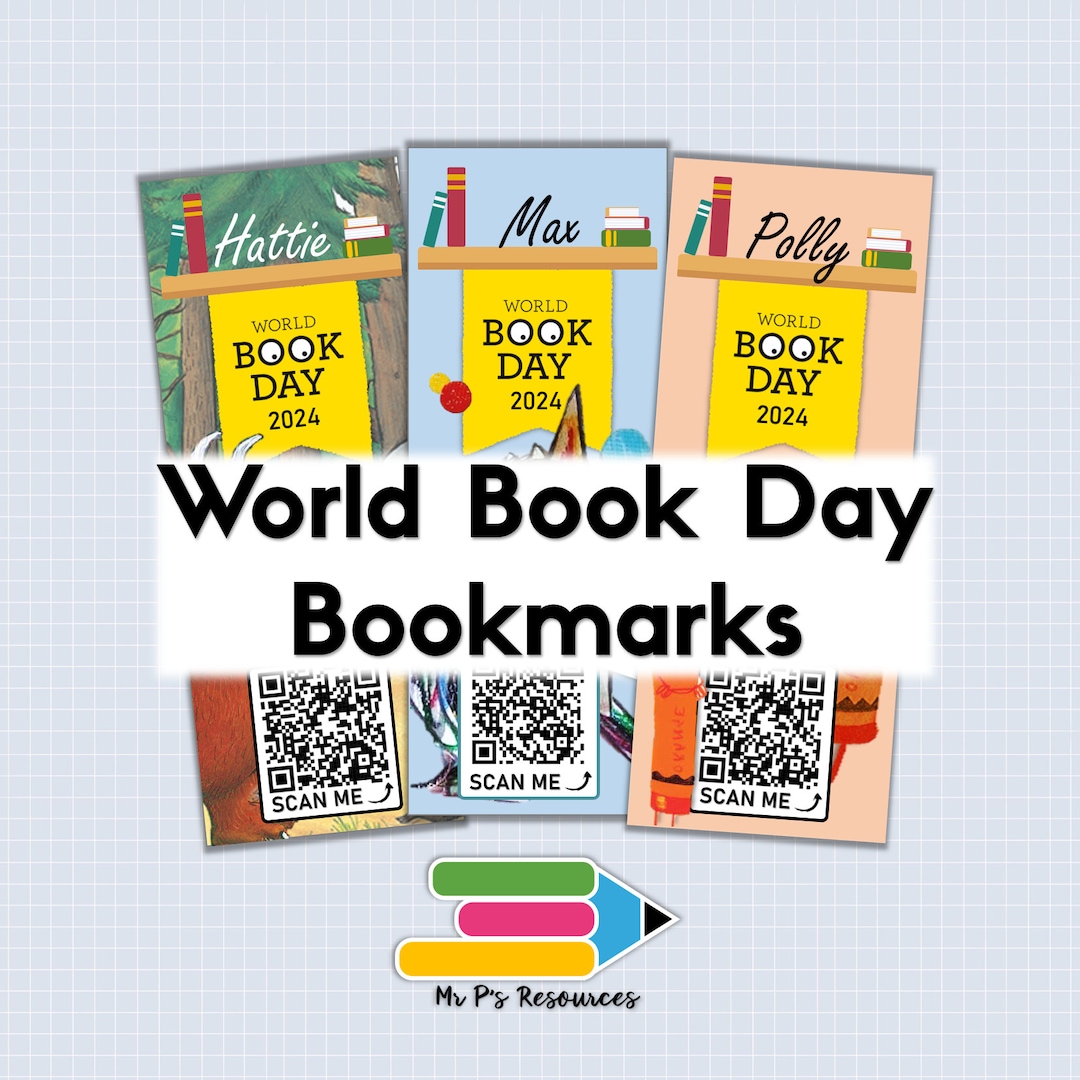 World Book Day Interactive Bookmarks 2024 - Etsy