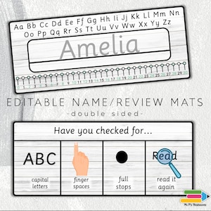 Editable Name Mats (double sided)