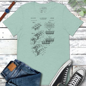 Toy Building Brick Patent Tee, Nostalgic Design, Perfect Gift for Building Block Enthusiast, Unisex T-Shirt