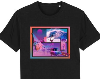 Venice beach t-shirt,los angeles california t-shirt,L.A,Synthwave t-shirt,Vaporwave t-shirt,tropical sunset t-shirt,palm beach,Retro 80's