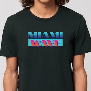Miami vice t-shirt,Synthwave t-shirt,tropical sunset t-shirt, Beach,Vaporwave t-shirt,Retro 80's Tee,Retrowave,80's Party Shirt, Bio t-shirt