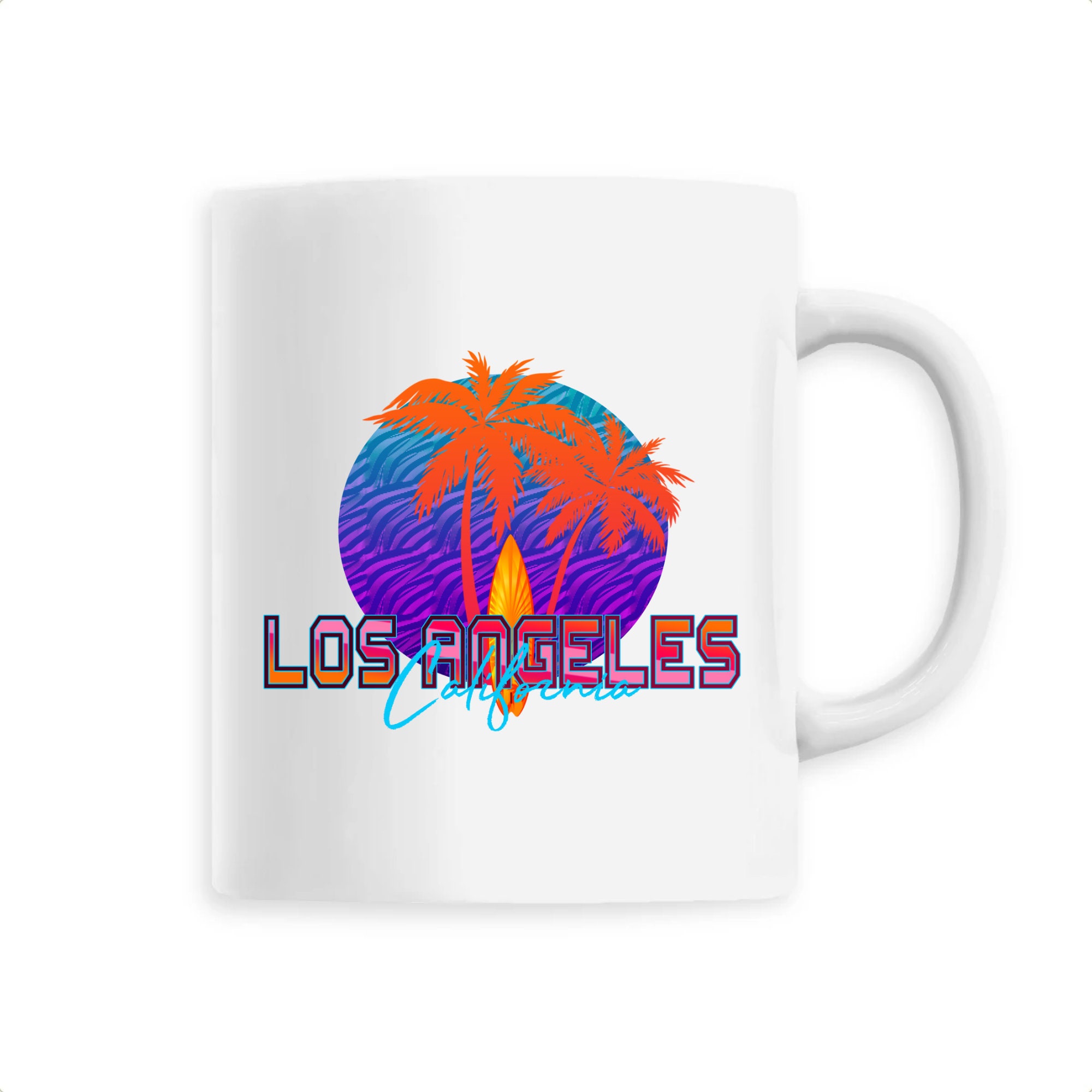 Mug Céramique Los Angeles, Mug Tropical Sunset, Mug Palm, Californie Mug, Plage, Mug Sunset, Surf Mu
