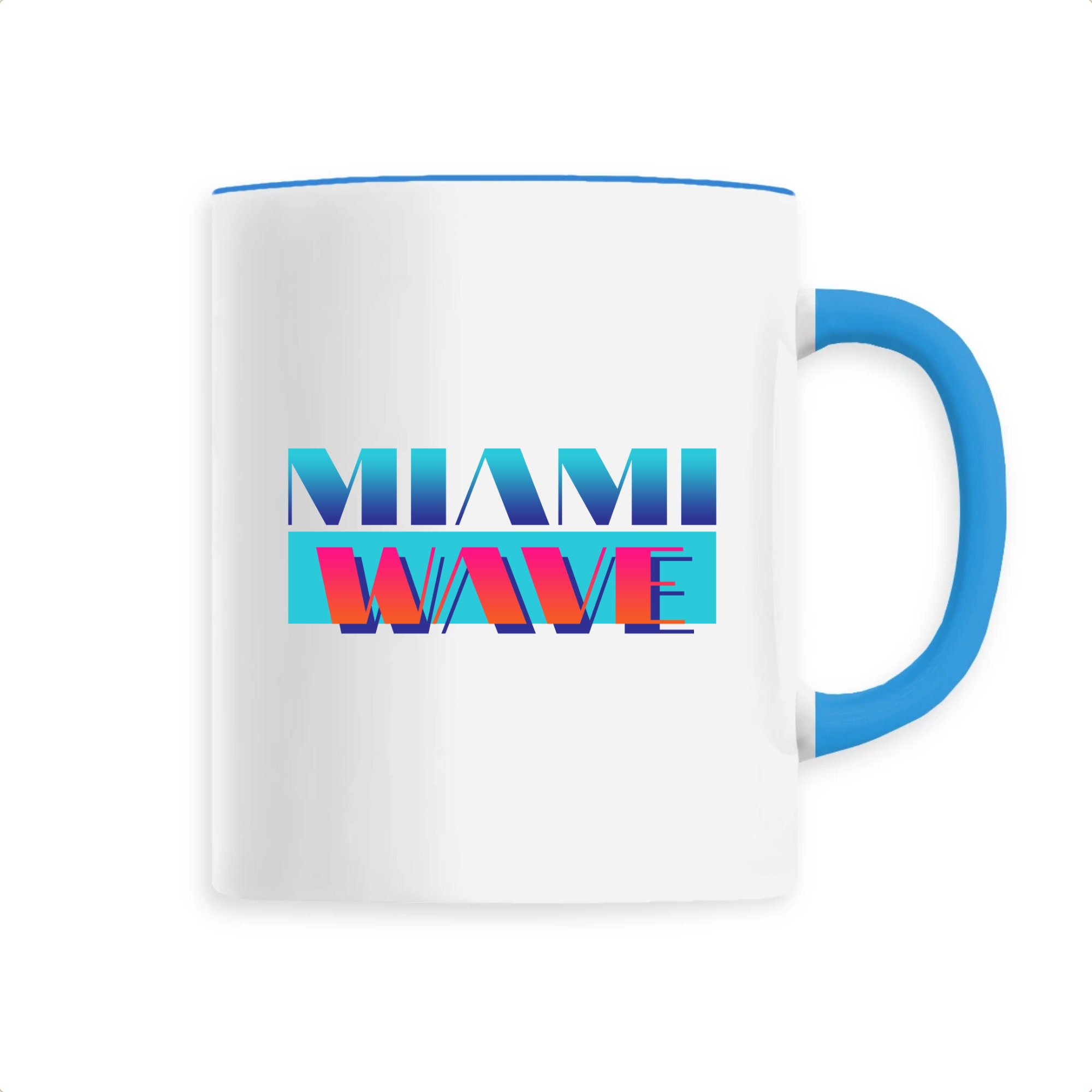 Mug Céramique Miami Wave, Miami Vice, Synthwave Mug, Vaporwave Mug, Floride, Tropical Sunset, Testar