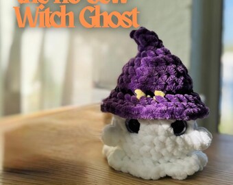 Patrón de crochet de bruja fantasma sin costura
