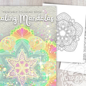 Healing Mandalas Printable Coloring Book | PDF | Mindfulness Coloring | Coloring Therapy | Digital Coloring Book | Printable Coloring Pages