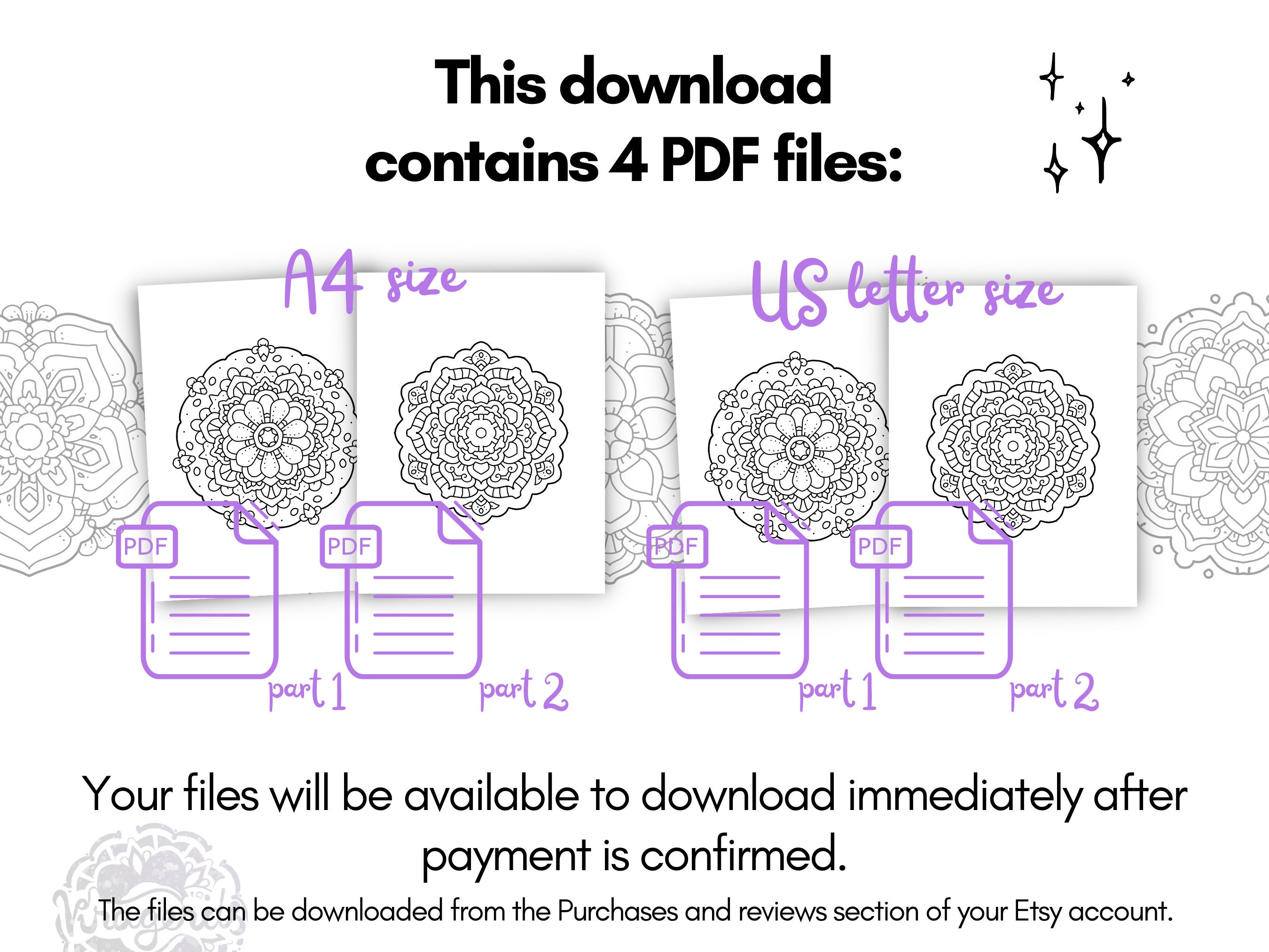 100 Mandalas Coloring Book PDF Printable Coloring Pages - Etsy