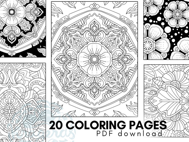 10 Adult Coloring Pages PDF Free for Instant Fun