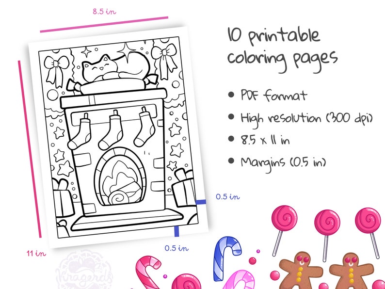 Printable Christmas Magic Coloring Pages PDF Gift Idea for Kids Instant