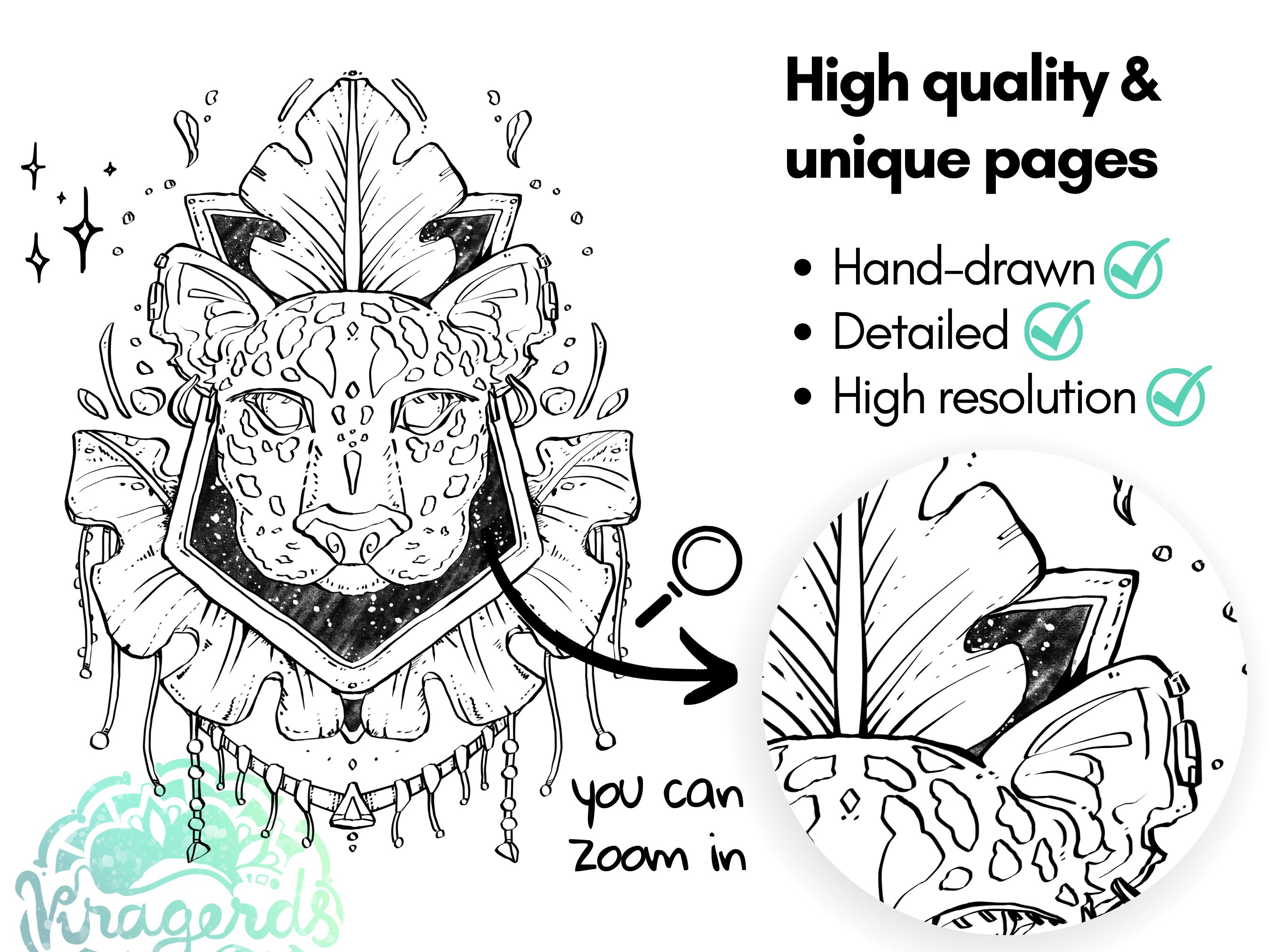 Printable Tattoo Coloring Pages for Adults PDF PNG Digital File