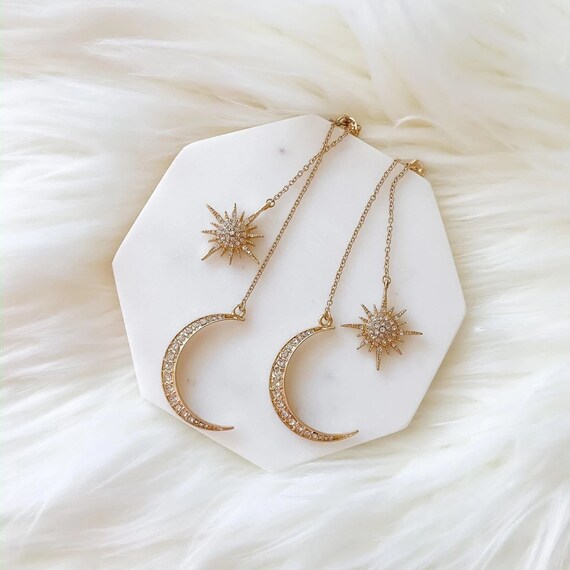 Etsy moon and star cheap earrings