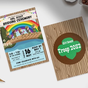 Girl Scout Bridging Invitation - Editable