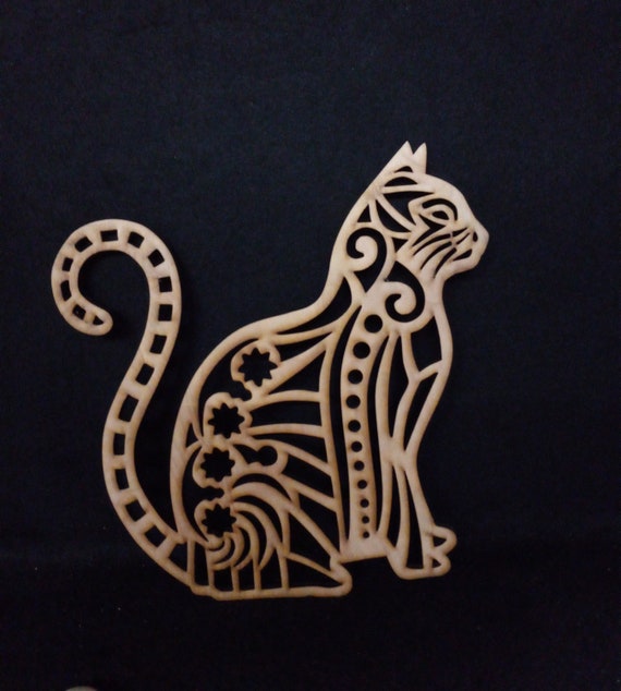Cat Feline Animal Laser Cut Cat Wall Decor 3D Wall Art Etsy