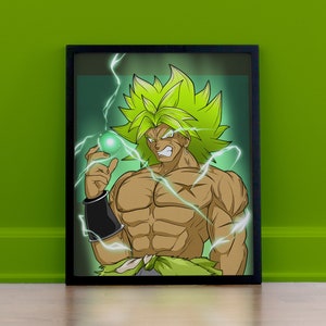 Broly: Unleashed Fury | Anime Art Print | Anime Wall Decor | Legendary Saiyan | Powerful Character | Anime Poster | Anime Fan