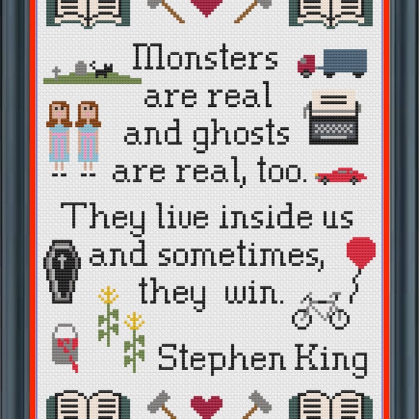 Stephen King Quote Cross Stitch (PDF Pattern - Instant Download)