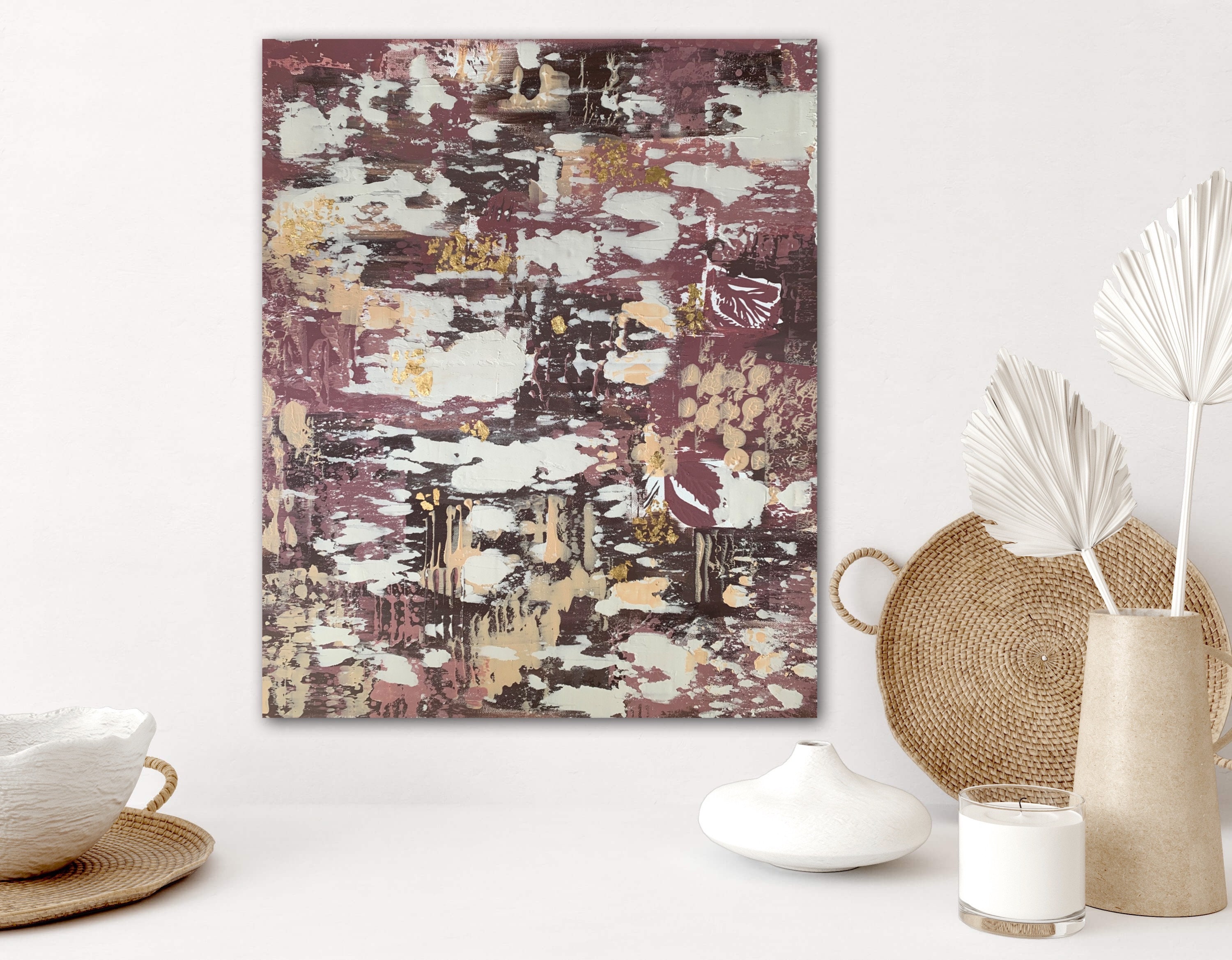 Peinture Acrylique Abstraite sur Toile 55x46