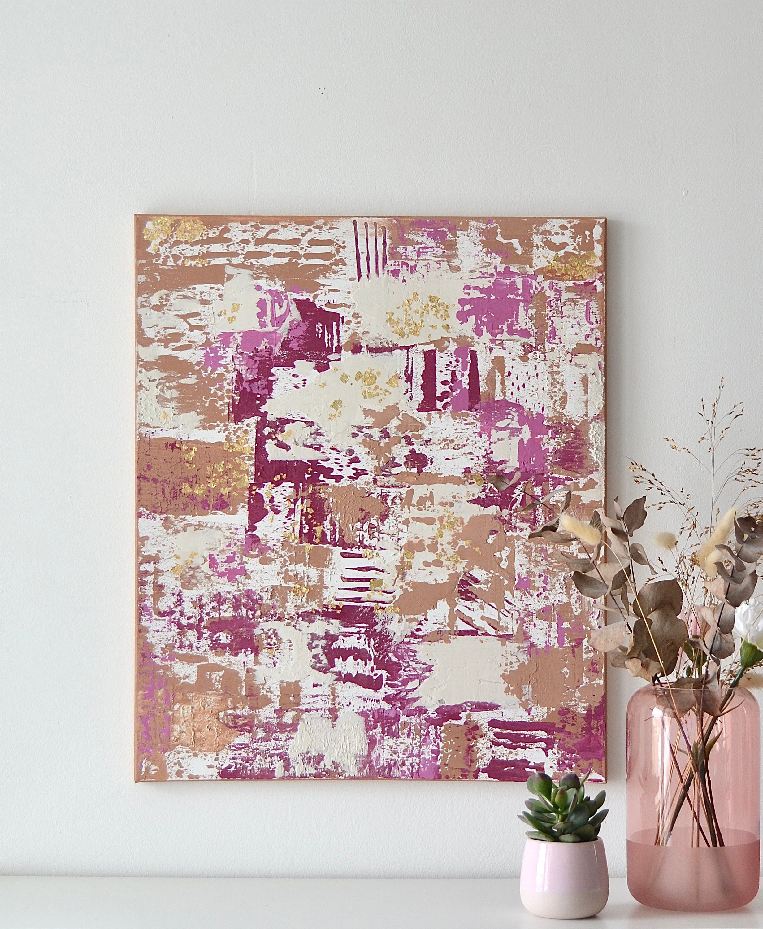 Peinture Acrylique Abstraite sur Toile 55x46