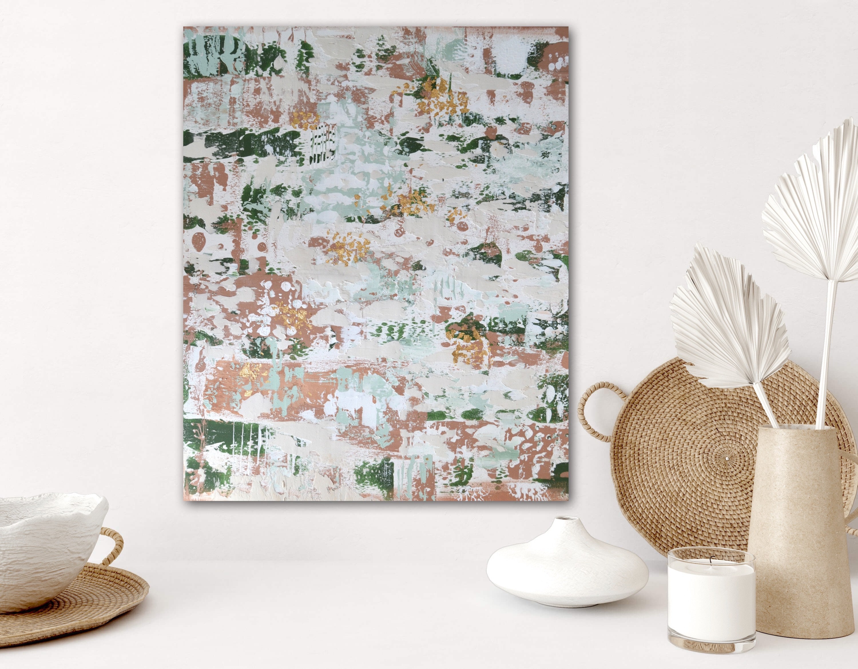 Peinture Acrylique Abstraite sur Toile 55x46