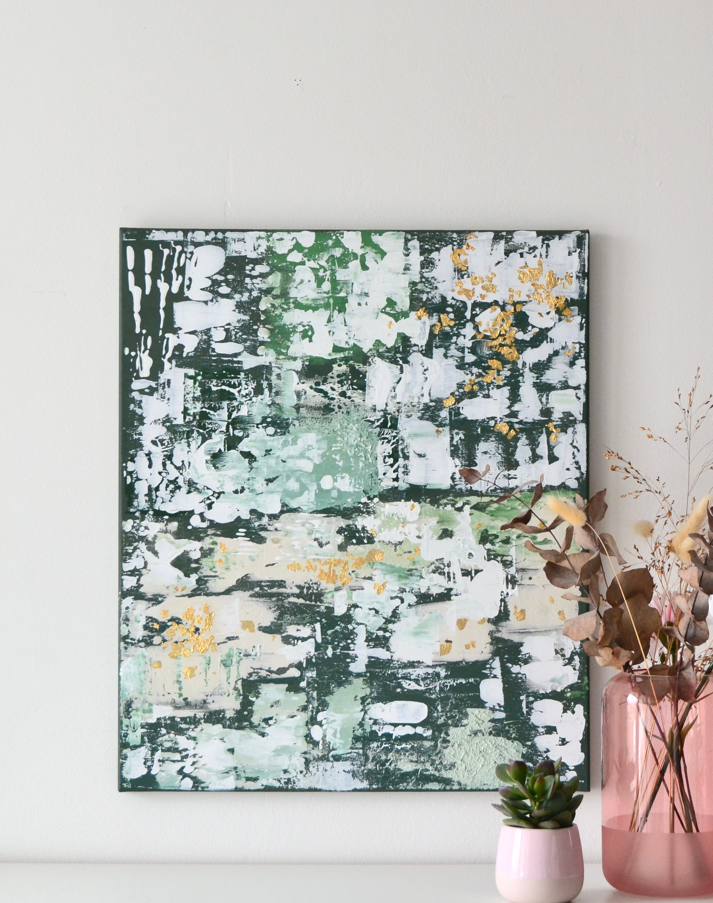 Peinture Acrylique Abstraite sur Toile 55x46