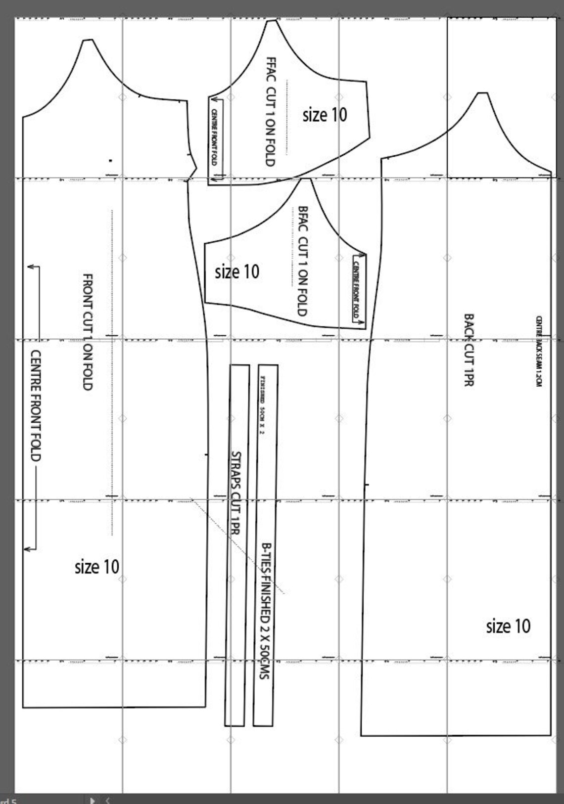 Dress Pattern PDF printable Sizes 8101214 Available Etsy