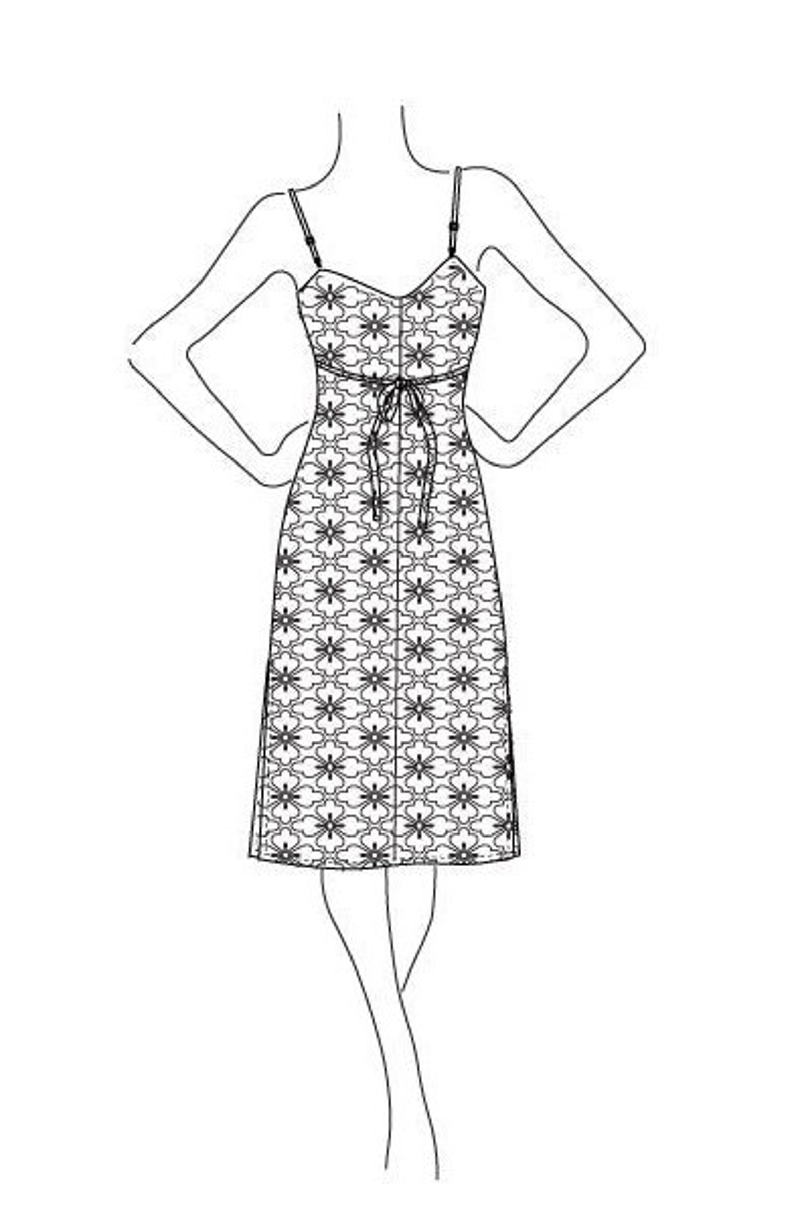Dress Pattern PDF printable Sizes 8101214 Available Etsy