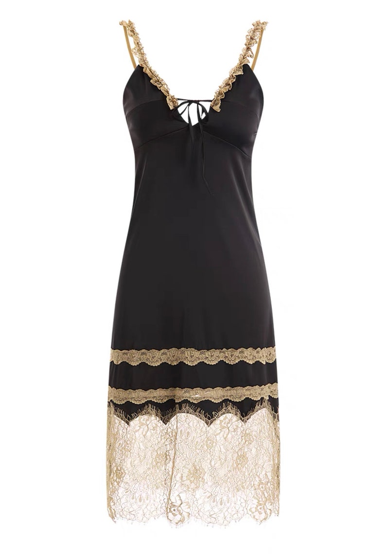 Queen Satin Long Nightgown Sexy Lingerie Satin Lingerie Etsy