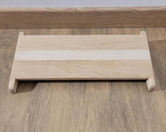 Anpassbares, kompaktes Pedalboard aus massiver Eiche – Handgefertigtes Gitarren-/Bass-Pedalboard – Musikerzubehör – Handgefertigt in Frankreich