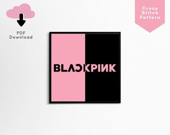 Blackpink Cross Stitch Pattern, Blackpink Merch Cross Stitch, Kpop Cross Stitch Pattern, DIY Blackpink Fan Art, Gift Idea for Blinks