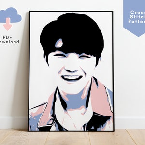 Kpop Seventeen Woozi Stitch Pattern, Seventeen Woozi pdf Pattern, Kpop Seventeen Merch, svt Merch, svt Woozi Gift, svt Gift