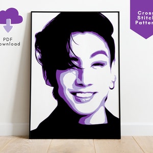 BTS Jeon Jungkook Cross Stitch Pattern, Jeon Jungkook Merch, BTS Army Gift Ideas, BTS Cross Stitch, Jeon Jungkook Gift
