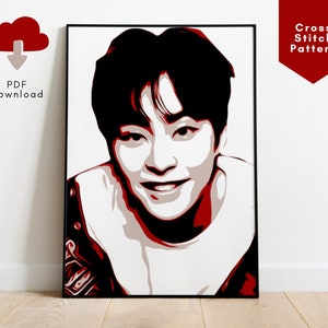 Kpop EXO Xiumin Stitch Pattern, EXO Xiumin pdf Pattern, Kpop Exo Merch, Exo Kpop gift, Exo Xiumin Gift, Exo Gift