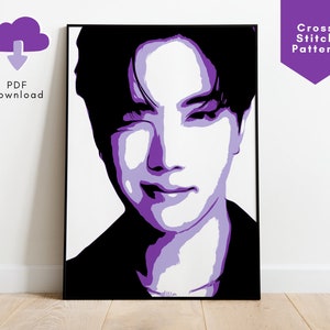BTS J-Hope Jung Hoseok Cross Stitch Pattern, J-Hope Merch, BTS Army Gift Ideas, BTS Cross Stitch, J-Hope Gift