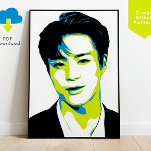 NCT Dream Jeno Cross Stitch Pattern - Kpop Inspired Cross Stitch Design - Kpop NCT Dream Merch - Kpop Cross Stitch Pattern Jeno