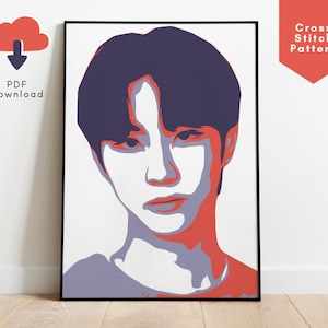 Enhypen Jungwon Cross Stitch Pattern - Kpop Inspired Cross Stitch Design - Kpop Enhypen Merch - Kpop Cross Stitch Pattern Jungwon