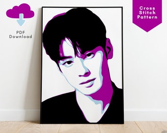 Kpop Astro Roroha Aroha NoonNoo/チャ・ウヌクロスステッチパターン