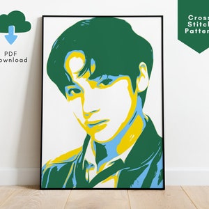 TxT Huening Kai Stitch Pattern, TxT Huening Kai pdf Pattern, Kpop TxT Merch, TxT Merch, TxT Huening Kai Gift, Huening Kai Gift