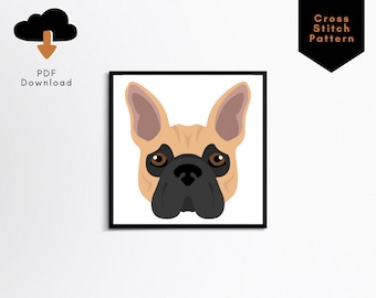 Frenchie Cross Stitch Pattern Dog Cross Stitch PDF French Bulldog Pattern Frenchie Pattern Cross Stitch Frenchie Dog Cross Stitch Modern