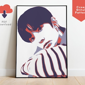 Enhypen Heeseung Cross Stitch Pattern - Kpop Inspired Cross Stitch Design - Kpop Enhypen Merch - Kpop Cross Stitch Pattern Heeseung