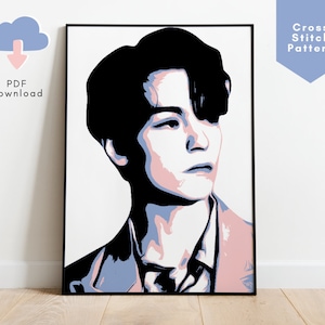 Kpop Seventeen Vernon Stitch Pattern, Seventeen Vernon pdf Pattern, Kpop Seventeen Merch, svt Merch, svt Vernon Gift, svt Gift