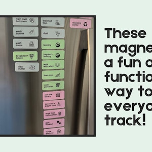 Customizable Chore Magnet Template Editable Canva Labels for Printable ...