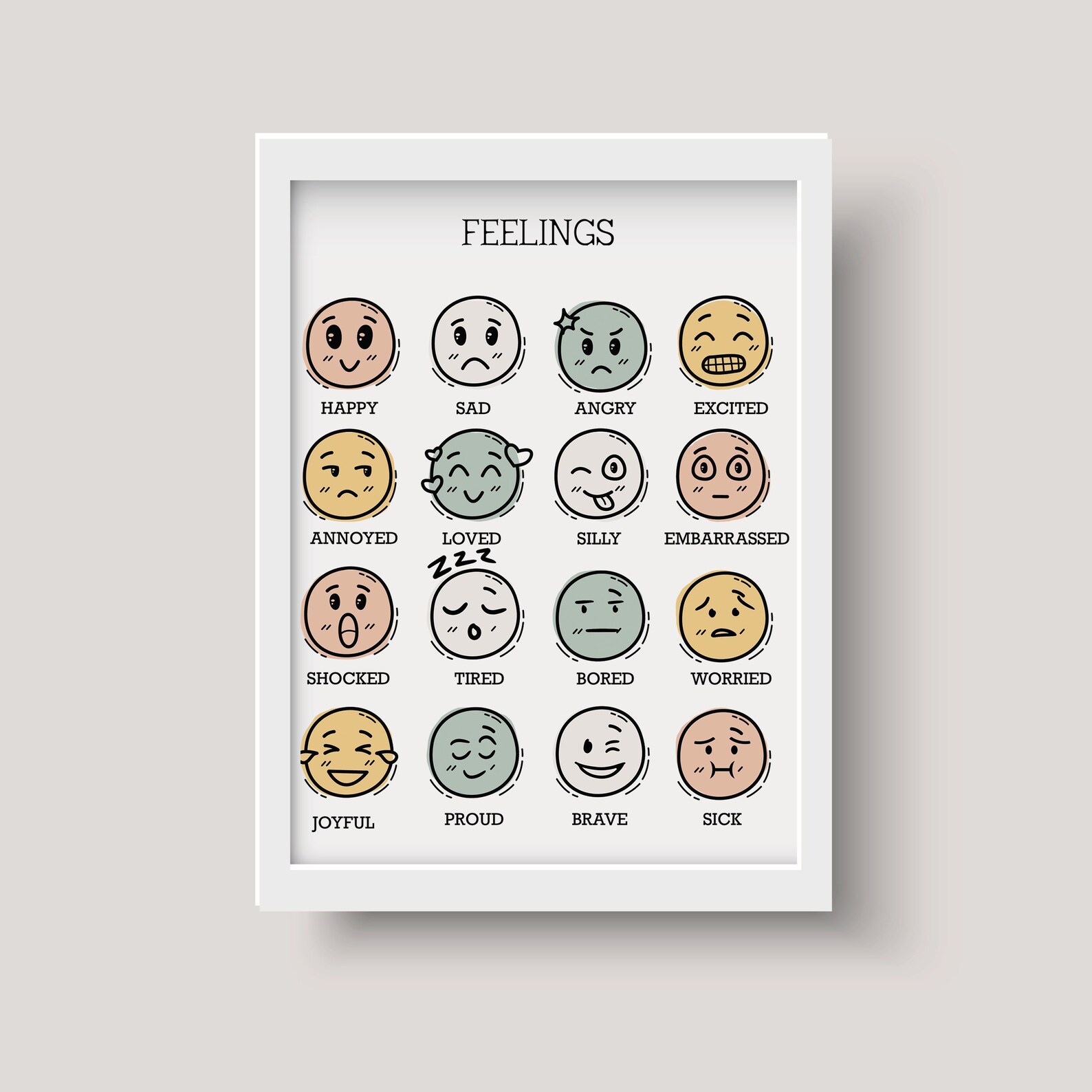 2 Feelings Poster Emotions Chart Classroom Decor Montessori | Etsy