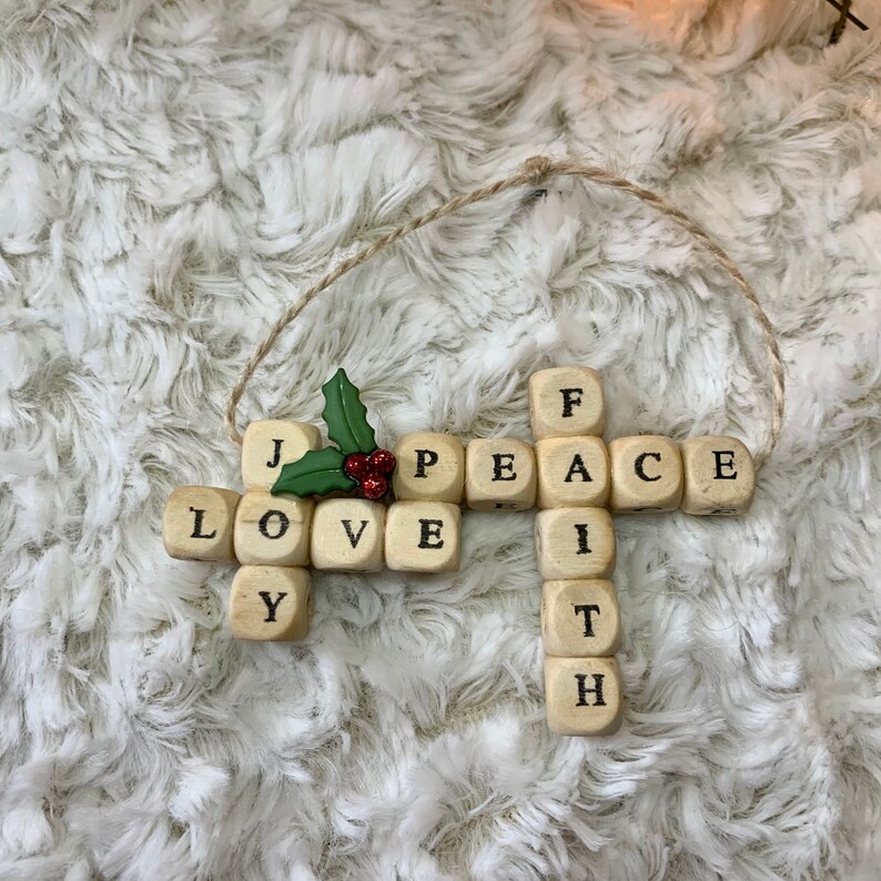 Crossword Puzzle Ornament Custom Crossword Ornament Handmade Etsy
