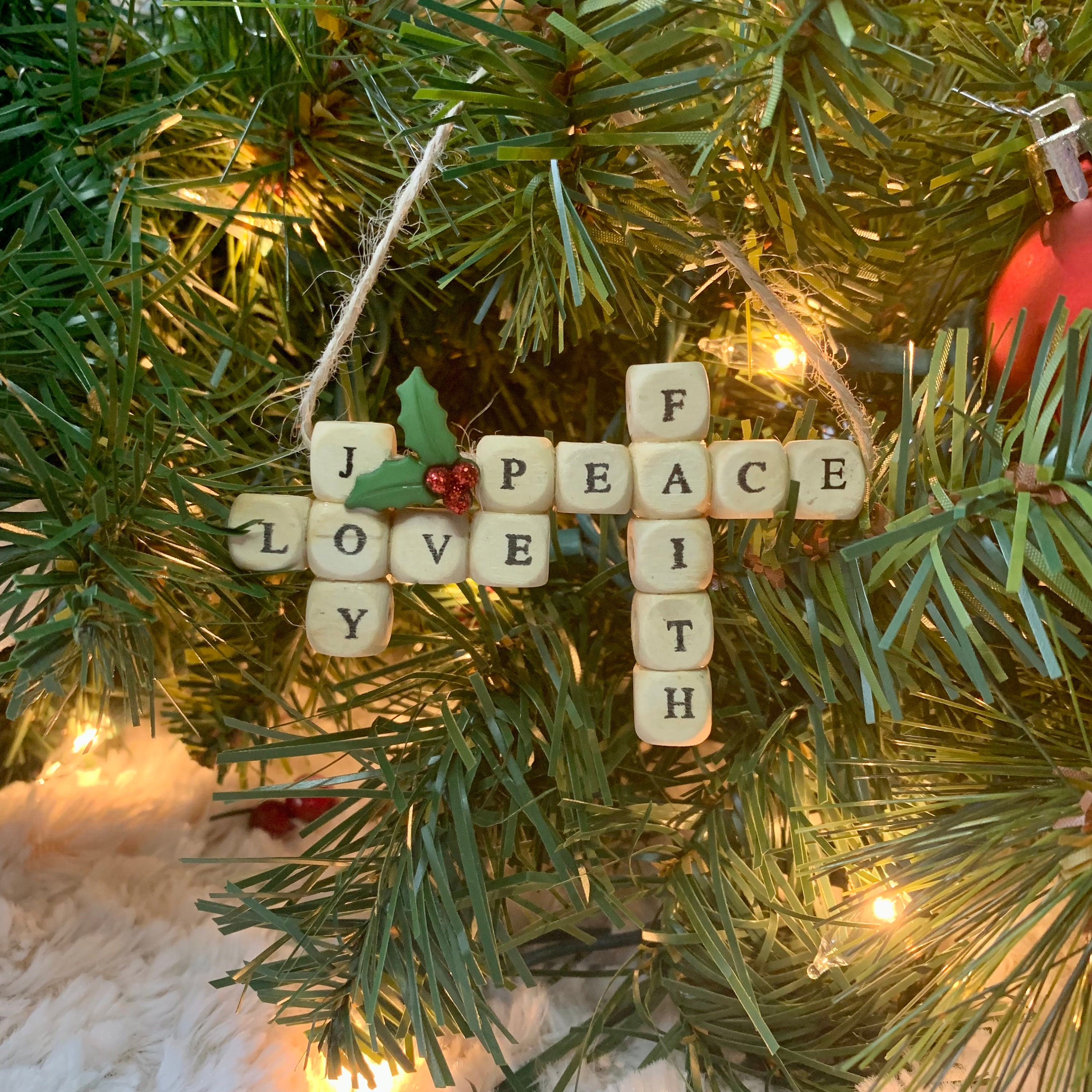 Crossword Puzzle Ornament Custom Crossword Ornament Handmade Etsy