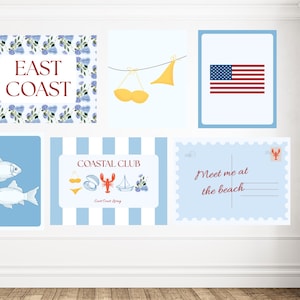 Coastal Granddaughter Bedroom Wall Art Set - Blue Coastal Living