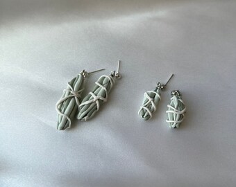 White Sage Dangle Earrings | Made To Order