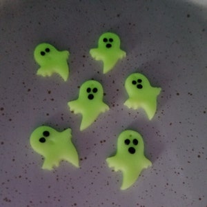 Glow in the Dark Ghost| Polymer Clay Earrings| Stainless Steel Studs| Fish hook| Halloween Jewelry| Spooky| Fall Earrings|