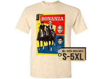Bonanza Western Television Series V21 Natural White Grey Vintage Men T Shirt all sizes S-5XL Film