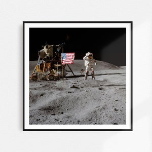 NASA Retro Space Photo, NASA Moon Landing, Space Photography, Space, Wall Art Pictures, Framed Photo Prints, Retro Space Wall Art Prints