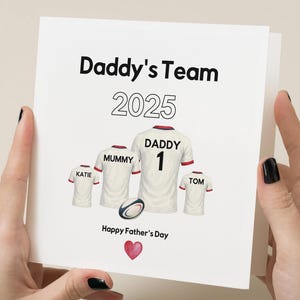 Carte fête des pères - carte papa fan de rugby - rugby fou - fête des pères - carte pour grand-père - carte personnalisée