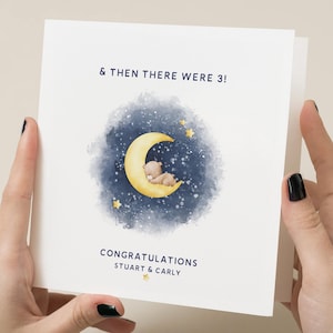 Carte personnalisée pour nouveau-né, carte de bienvenue, carte de bébé fille, carte de félicitations, arrivée de nouveau-né - carte personnalisée, carte de bébé garçon